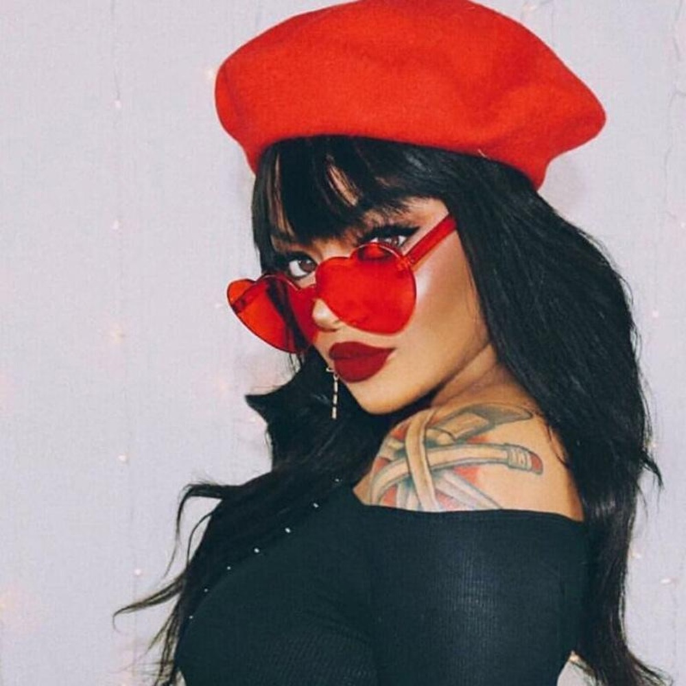 Cute Heart Shaped Trendy Sunglasses Hot Summer